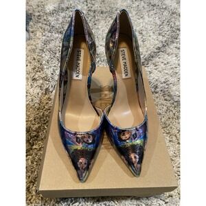 Steve Madden Damzil Comic Print Pointed Toe Pumps Women's 6 Stiletto Heels